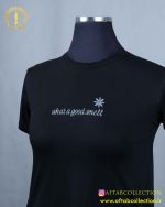 تیشرت گلدوزی مشکی سایزبزرگ