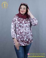 مانتو کریستالی چاپی سایزبزرگ راحت