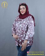 مانتو کریستالی چاپی سایزبزرگ شیک