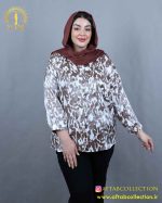 مانتو کریستالی چاپی سایزبزرگ نما نزدیک
