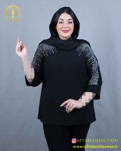 شومیز جودون سر شانه نگین سایزبزرگ