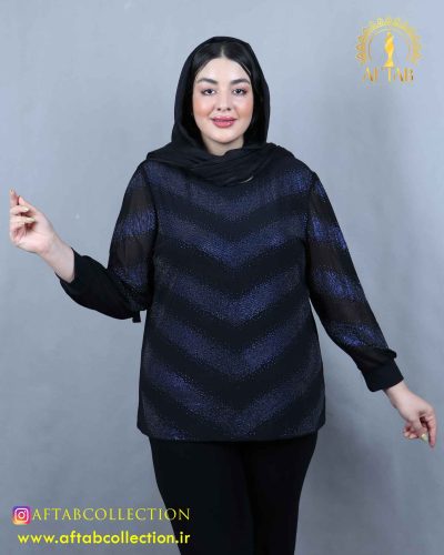 بلوز آستین حریر سون سایزبزرگ