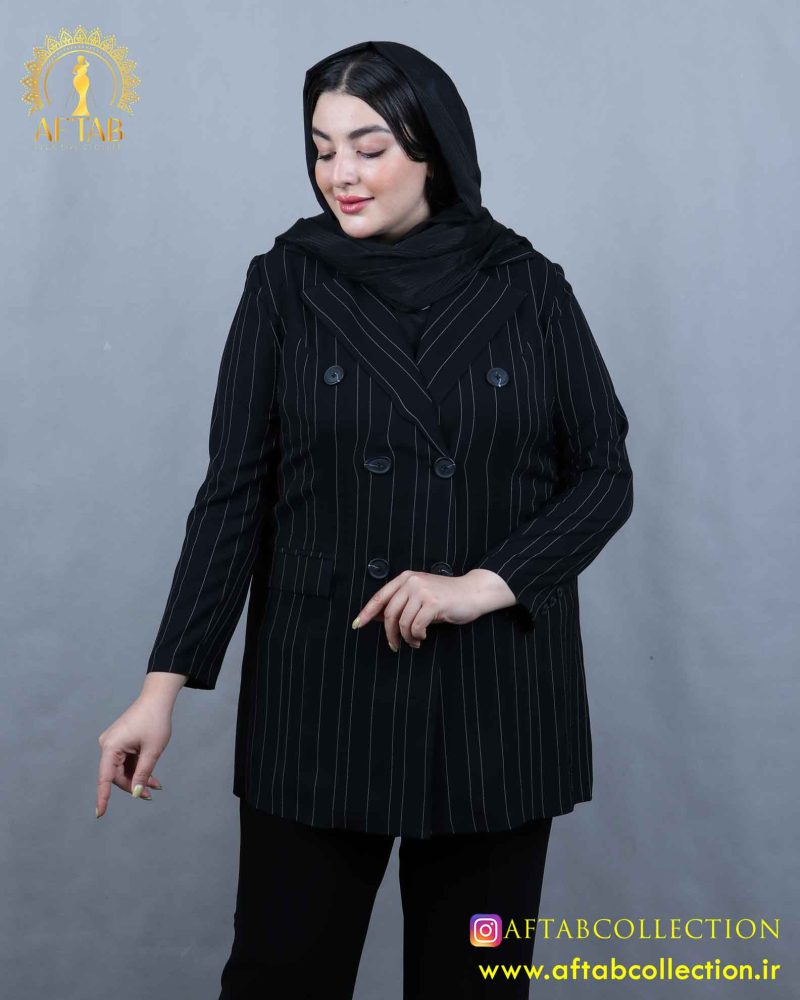 مانتو پرادا 6 دکمه سایزبزرگ