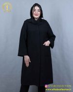 مانتو بابوس نیش دوزی سایزبزرگ مشکی