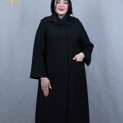 مانتو بابوس نیش دوزی سایزبزرگ مشکی