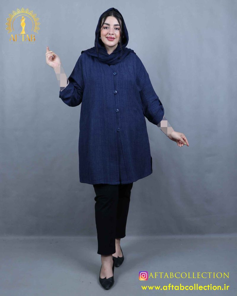 مانتو لوئیس شنل 4 دکمه سایزبزرگ