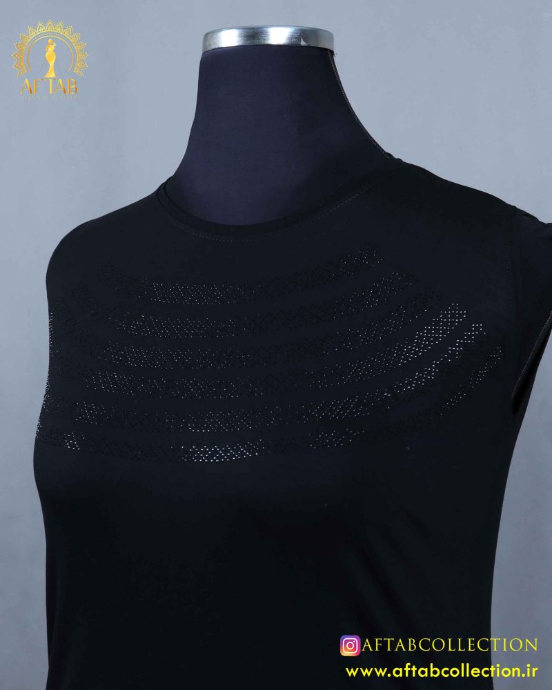 تاپ مشکی نگینی سایزبزرگ