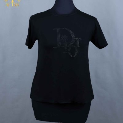 تیشرت مشکی نگینی سایزبزرگ