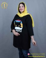 تیشرت لانگ گربه سایزبزرگ
