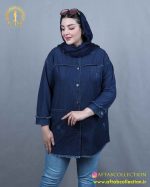 مانتو جین کاغذی ریش سایزبزرگ 5951 - Image 4