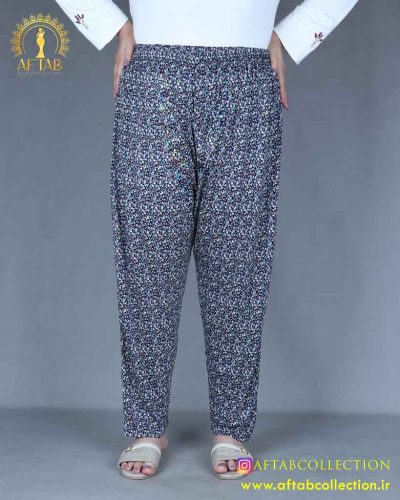 شلوار راحتی گل ریز سایزبزرگ