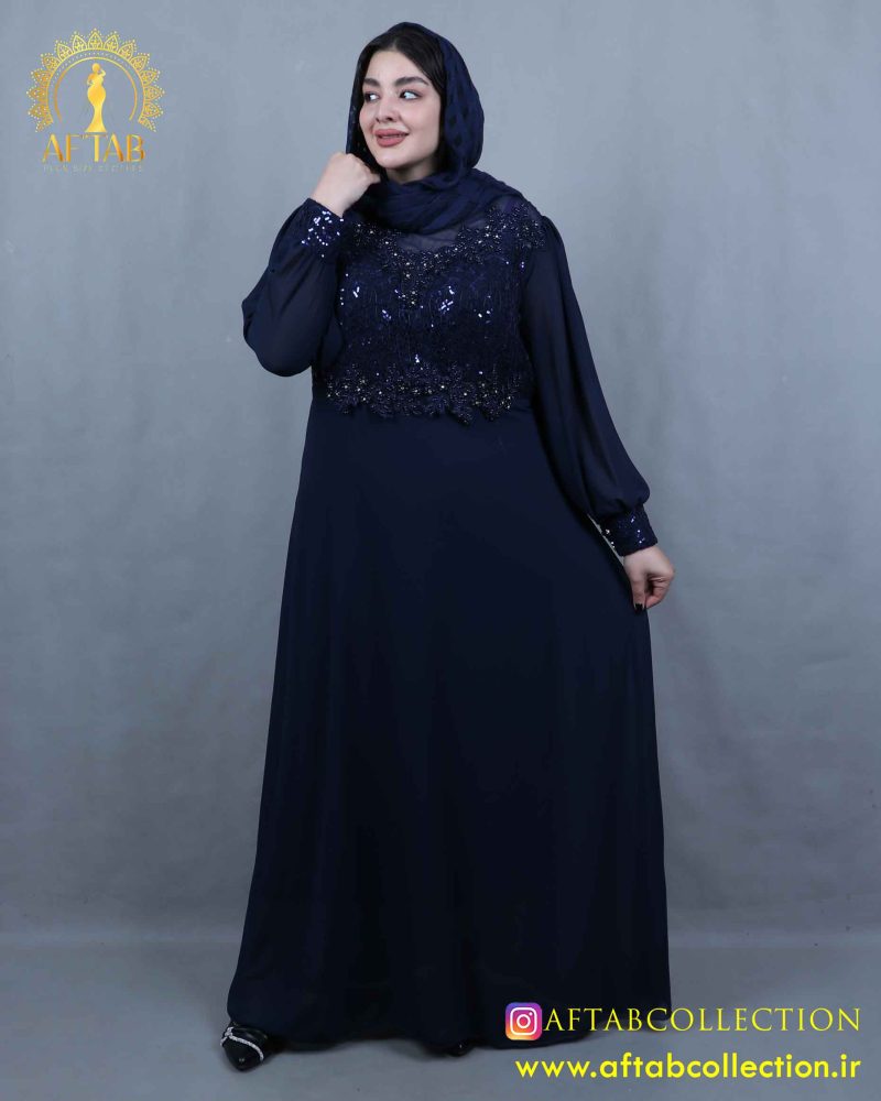 پیراهن مجلسی پایین کلوش سایزبزرگ