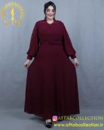 پیراهن مجلسی یقه ایستاده سایزبزرگ