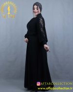 پیراهن مجلسی یقه ایستاده سایزبزرگ