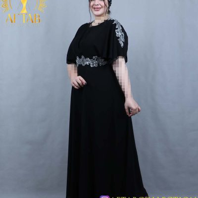 پیراهن مجلسی سنگی کلوش سایزبزرگ