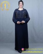 پیراهن مجلسی کرپ کش ریسه ای سایزبزرگ