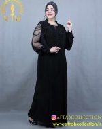 پیراهن مجلسی کرپ کش ریسه ای سایزبزرگ
