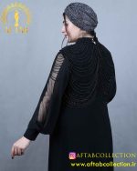 پیراهن مجلسی کرپ کش ریسه ای سایزبزرگ