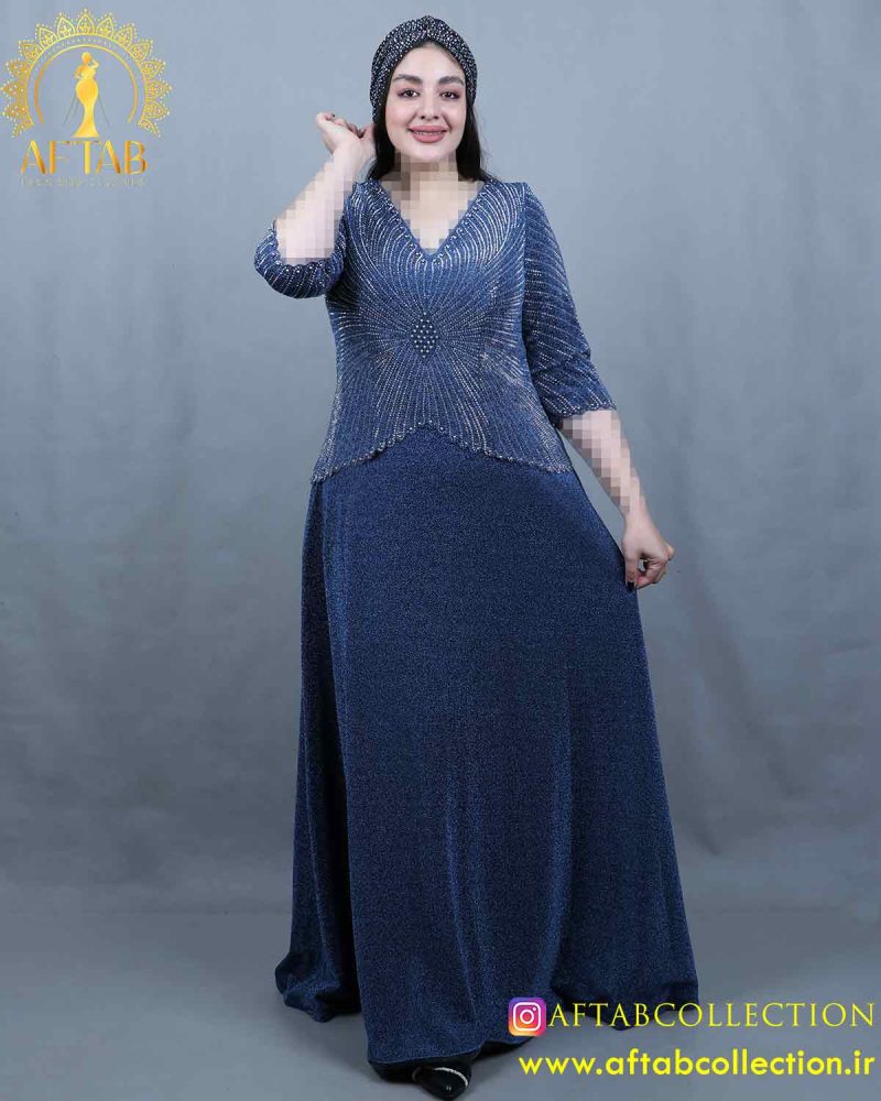 پیراهن مجلسی لمه دو تیکه سایزبزرگ پیراهن مجلسی لمه دو تیکه سایزبزرگ