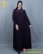 پیراهن مجلسی خرجکار گیپور ریسه ای سایزبزرگ