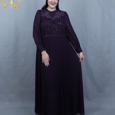 پیراهن مجلسی خرجکار گیپور ریسه ای سایزبزرگ