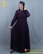 پیراهن مجلسی خرجکار گیپور ریسه ای سایزبزرگ