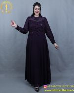 پیراهن مجلسی خرجکار گیپور ریسه ای سایزبزرگ