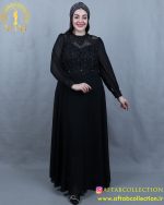 پیراهن مجلسی خرجکار گیپور ریسه ای سایزبزرگ