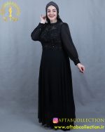 پیراهن مجلسی خرجکار گیپور ریسه ای سایزبزرگ