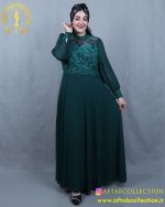 پیراهن مجلسی خرجکار گیپور ریسه ای سایزبزرگ