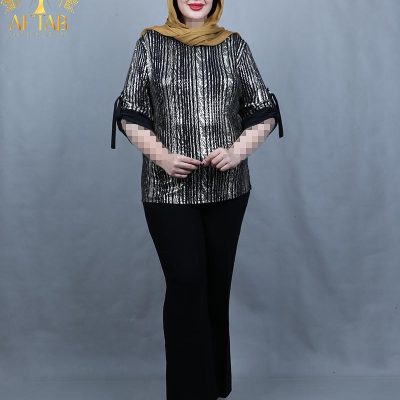 شومیز بیزو آستین بندی سایزبزرگ