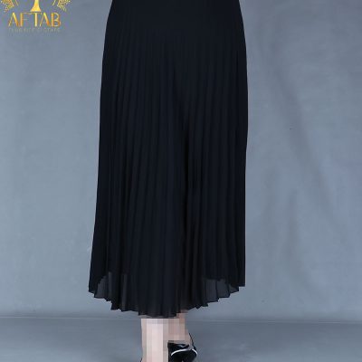 دامن حریر کمر کش پلیسه سایزبزرگ