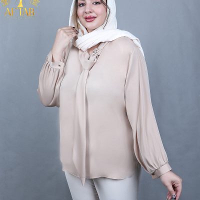 شومز ساتن یقه کراواتی سایزبزرگ