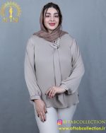 شومز ساتن یقه کراواتی سایزبزرگ