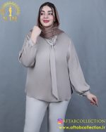 شومز ساتن یقه کراواتی سایزبزرگ