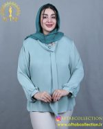 شومز ساتن یقه کراواتی سایزبزرگ
