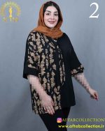 شومیز الیزا کراواتی طرحدار سایزبزرگ