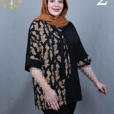 شومیز الیزا کراواتی طرحدار سایزبزرگ