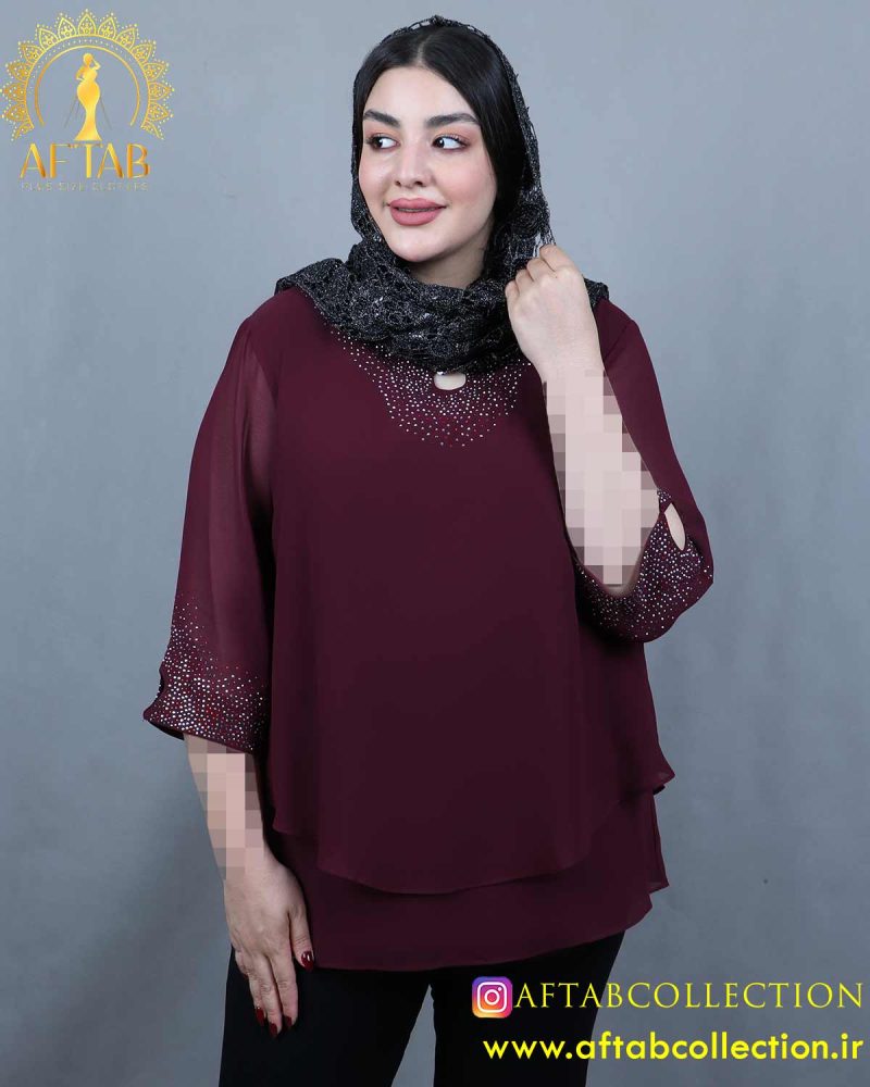 شومیز یقه اشکی سایزبزرگ شومیز یقه اشکی سایزبزرگ