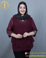 شومیز یقه اشکی سایزبزرگ