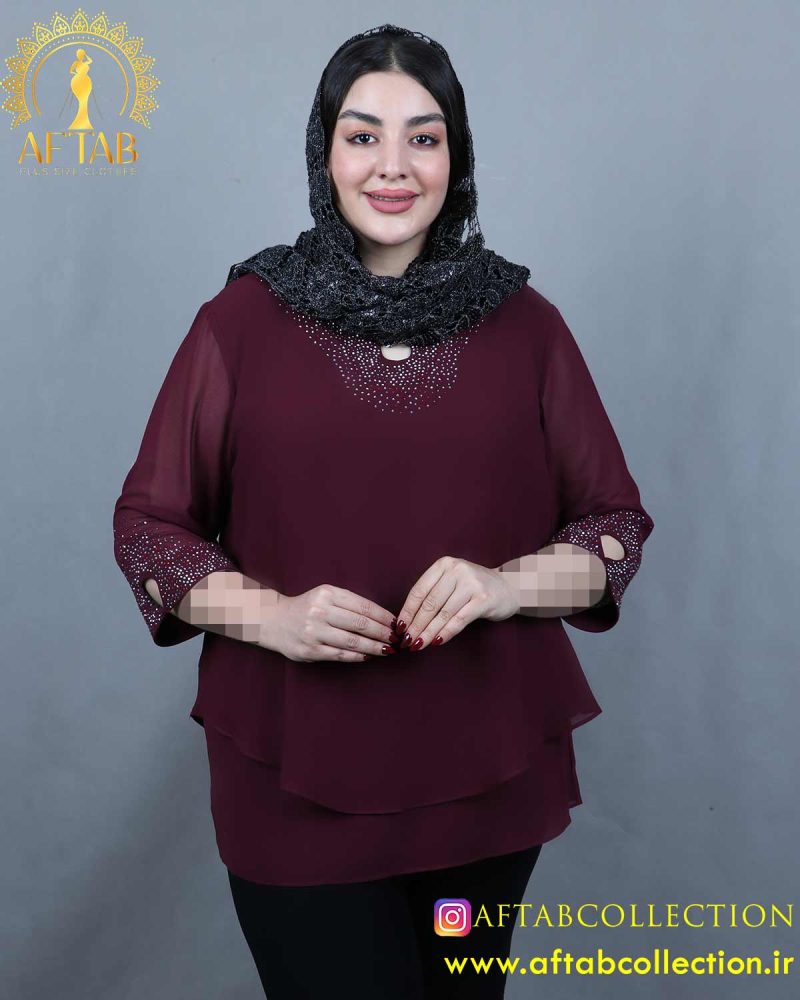 شومیز یقه اشکی سایزبزرگ شومیز یقه اشکی سایزبزرگ