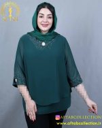 شومیز یقه اشکی سایزبزرگ