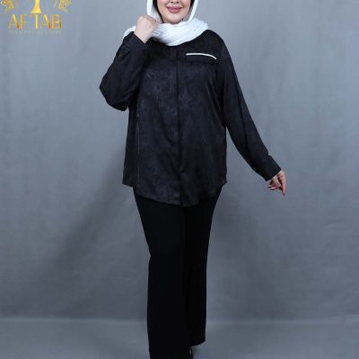 شومیز ساتن ژاکارد سایزبزرگ