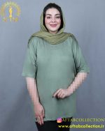 تیشرت یقه نگین سایزبزرگ