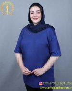 تیشرت یقه نگین سایزبزرگ