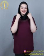 تیشرت یقه نگین سایزبزرگ