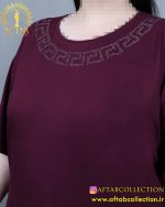 تیشرت یقه نگین سایزبزرگ
