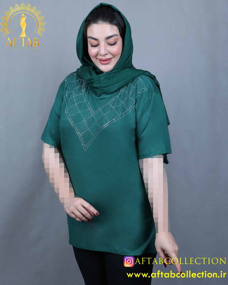 تیشرت نگین لوزی سایزبزرگ تیشرت نگین لوزی سایزبزرگ