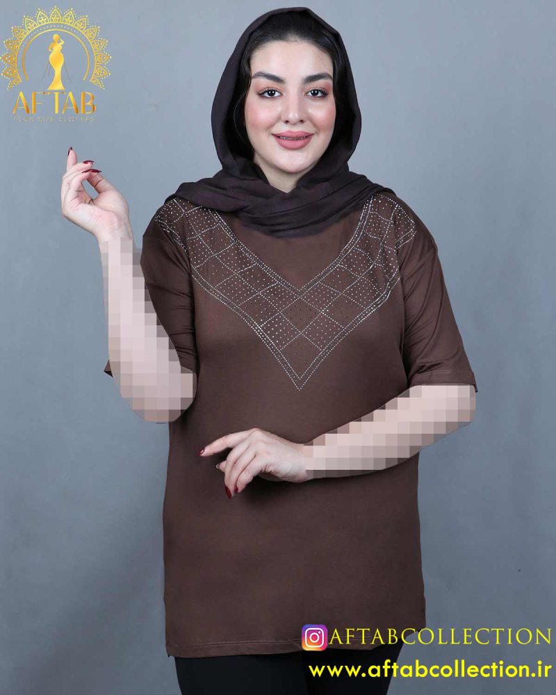 تیشرت نگین لوزی سایزبزرگ تیشرت نگین لوزی سایزبزرگ