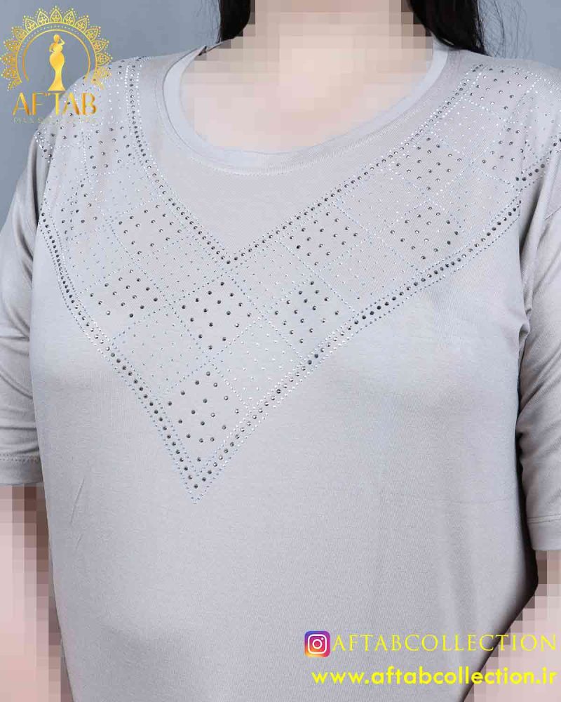 تیشرت نگین لوزی سایزبزرگ تیشرت نگین لوزی سایزبزرگ